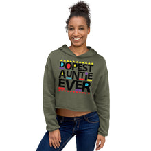 Load image into Gallery viewer, Dopest Auntie Ever Crop Hoodie (Blk)