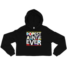 Load image into Gallery viewer, Dopest Auntie Ever Crop Hoodie (Wht)